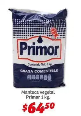 Soriana Híper Manteca vegetal Primor 1 kg oferta