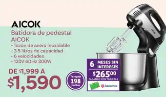 Soriana Híper Batidora de pedestal AICOK oferta