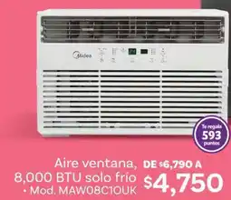 Soriana Híper Aire ventana, 8,000 BTU solo frío oferta