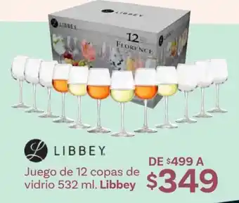 Soriana Híper Juego de 12 copas de vidrio 532 ml Libbey oferta