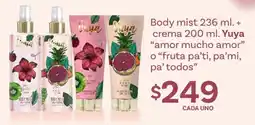 Soriana Híper Body mist 236 ml + crema 200 ml oferta