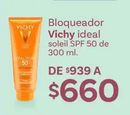Soriana Híper Bloqueador Vichy ideal soleil SPF 50 de 300 ml oferta
