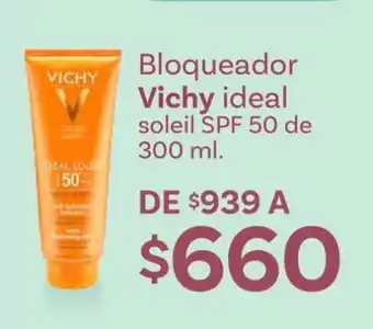 Soriana Híper Bloqueador Vichy ideal soleil SPF 50 de 300 ml oferta