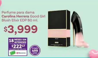 Soriana Híper Perfume para dama Carolina Herrera Good Girl Blush Elixir EDP 80 ml oferta