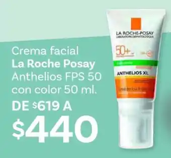 Soriana Híper Crema facial La Roche Posay Anthelios FPS 50 con color 50 ml oferta