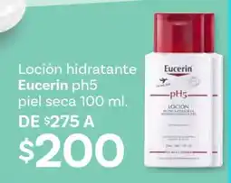Soriana Híper Loción hidratante Eucerin ph5 piel seca 100 ml oferta