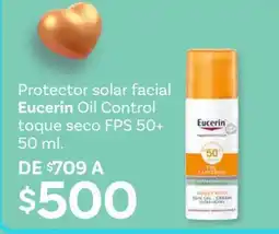 Soriana Híper Protector solar facial Eucerin Oil Control toque seco FPS 50+ 50 ml oferta