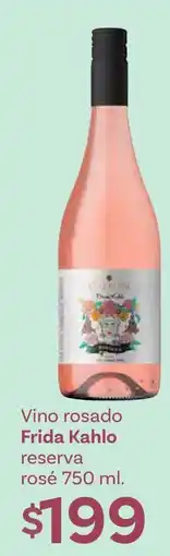 Soriana Híper Vino rosado Frida Kahlo reserva rosé 750 ml oferta