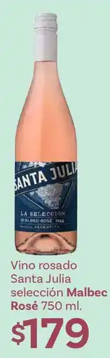 Soriana Híper Vino rosado Santa Julia selección Malbec Rosé 750 ml oferta