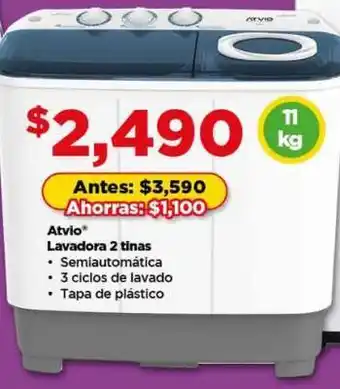 Bodega Aurrerá Atvio Lavadora 2 tinas oferta