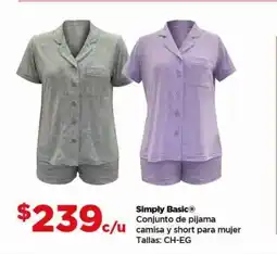 Bodega Aurrerá Simply Basic Conjunto de pijama oferta