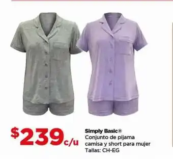 Bodega Aurrerá Simply Basic Conjunto de pijama oferta