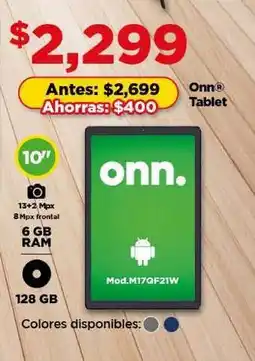 Bodega Aurrerá Onn Tablet oferta