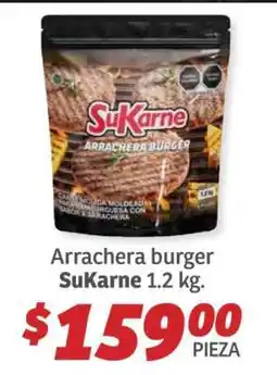 Soriana Híper Arrachera burger SuKarne oferta
