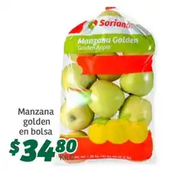 Soriana Súper Manzana Golden en Bolsa oferta