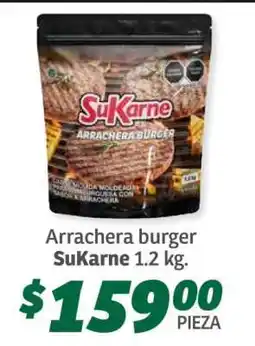 Soriana Súper Arrachera burger SuKarne 1.2 kg oferta