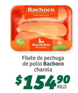 Soriana Súper Filete de pechuga de pollo Bachoco charola oferta