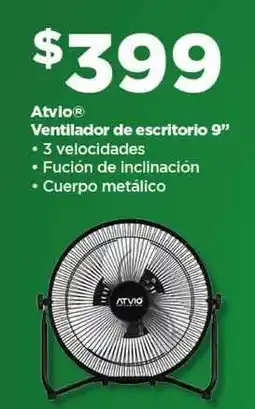 Bodega Aurrerá Atvio Ventilador de escritorio 9” oferta