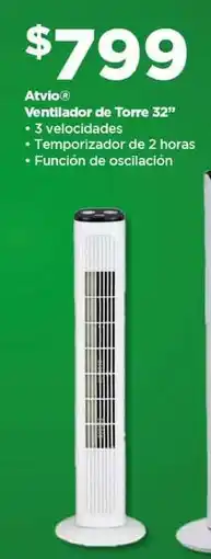 Bodega Aurrerá Atvio Ventilador de Torre 32 oferta