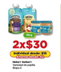 Bodega Aurrerá Heinz Gerber Variedad de papilla Etapa 2 oferta