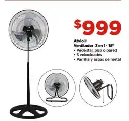 Bodega Aurrerá Atvio Ventilador 3 en 1- 18” oferta