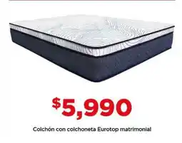 Bodega Aurrerá Colchón con colchoneta Eurotop matrimonial oferta
