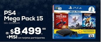 RadioShack Bundle consola playstation 4 / mega pack 15 / 1 tb / negro oferta