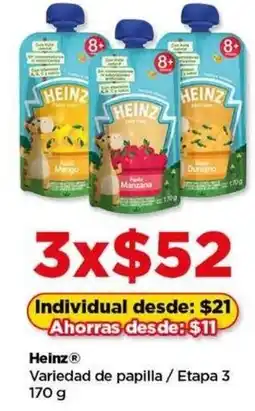 Bodega Aurrerá Heinz variedad de papilla / etapa 3 oferta
