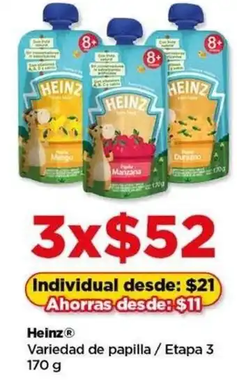 Bodega Aurrerá Heinz variedad de papilla / etapa 3 oferta