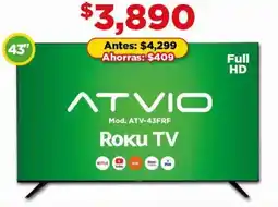 Bodega Aurrerá Atvio roku tv 43" oferta