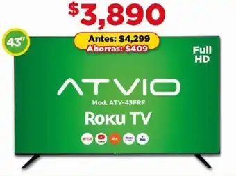 Bodega Aurrerá Atvio roku tv 43" oferta