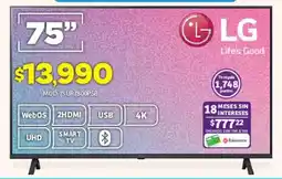 Soriana Híper Lg smart tv 75" oferta