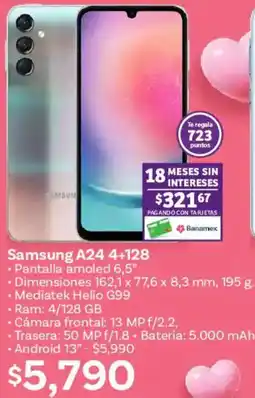 Soriana Híper Samsung A24 4+128 oferta