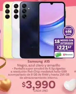 Soriana Híper Samsung A15 oferta