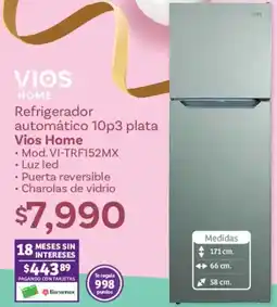 Soriana Híper Vios home refrigerador oferta