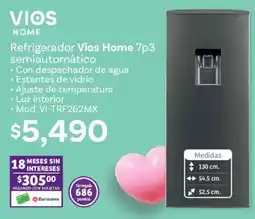 Soriana Híper Vios home refrigerador oferta