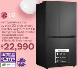 Soriana Híper Lg refrigerador side by side oferta