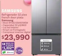 Soriana Híper Samsung refrigerador oferta