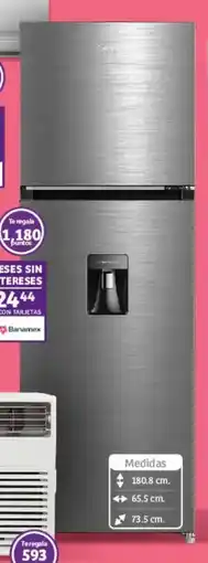Soriana Híper Refrigerador Top Mount 13p³ oferta