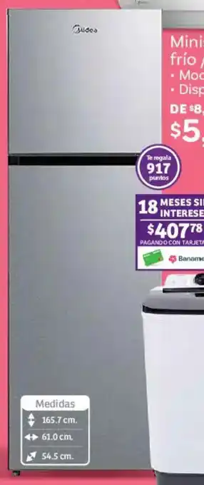 Soriana Híper Midea refrigerador automático 10p³ oferta