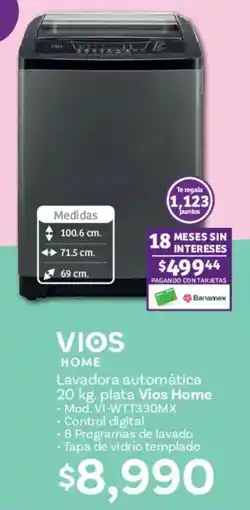 Soriana Híper Vios home lavadora automática oferta