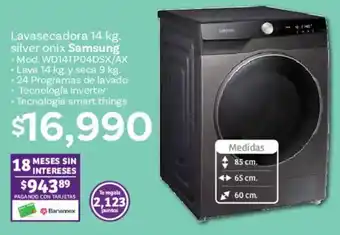 Soriana Híper Samsung lavasecadora oferta