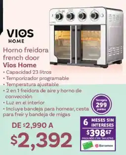 Soriana Híper Vios home horno freidora french door oferta
