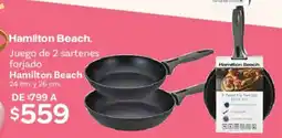 Soriana Híper Hamilton beach juego de 2 sartenes forjado oferta