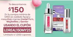 Soriana Híper L'oréal paris, maybelline y garnier revitalift oferta
