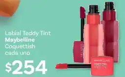 Soriana Híper Maybelline labial teddy tint coquettish cada uno oferta