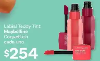 Soriana Híper Maybelline labial teddy tint coquettish cada uno oferta