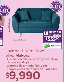 Soriana Híper Makora love seat neroli love olivo oferta
