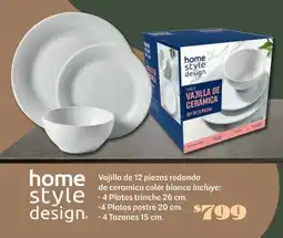 Soriana Súper Home style design vajilla oferta