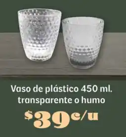 Soriana Súper Vaso de plástico transparente o humo oferta